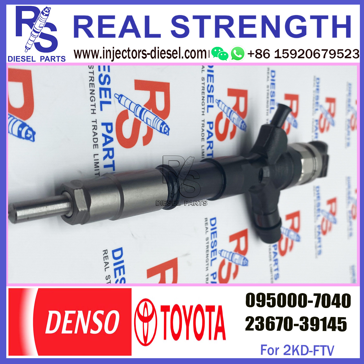 common rail injector 23670-39145 095000-7040 injector for TOYOTA 2KD-FTV, D-4D, TRH2 injector nozzle 23670-39145