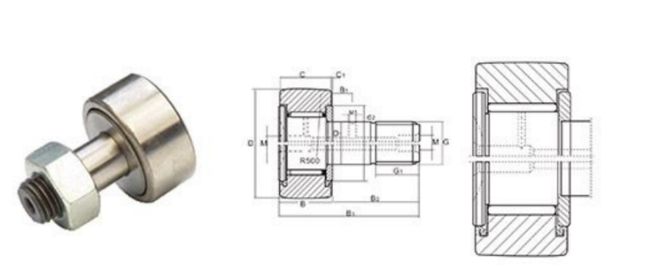 Corrosion Resistant KR Bearing Compact Bolt Type Needle Roller Bearing Higher Carrying Capacity