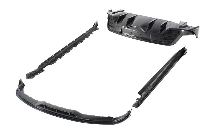 Dry Carbon Fiber Carbon Fibre Body Kit for Porsche Taycan Taycan Upgrade PAKTECHZ Style Front Shovel Diffuser Spoiler Body Kit
