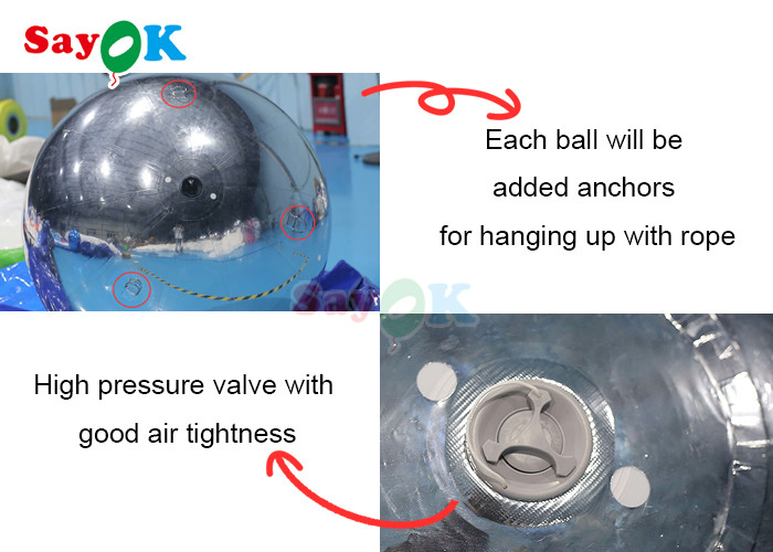 Colorful PVC Inflatable Reflective Ball Christmas Decoration Inflatable Sphere Mirror inflatable balloon advertising