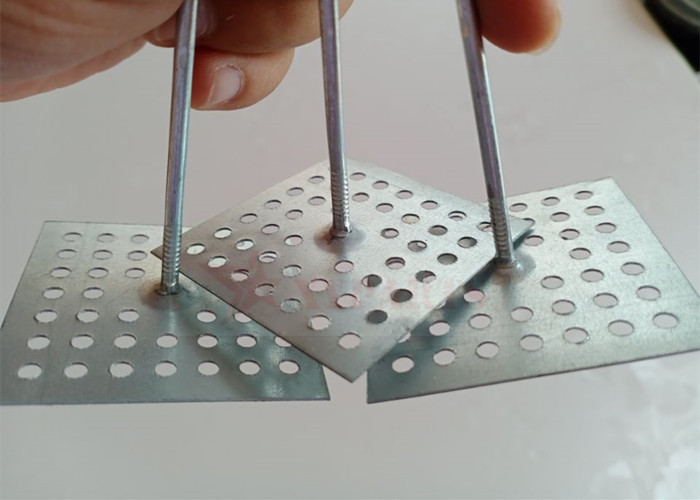 Galvanized Steel 114mm Insulation Pin Bonding Fasteners With Perforated Base