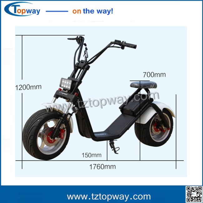 CE 18*9.5 tyre citycoco/seev/woqu electric halley scooter 60v 1000w