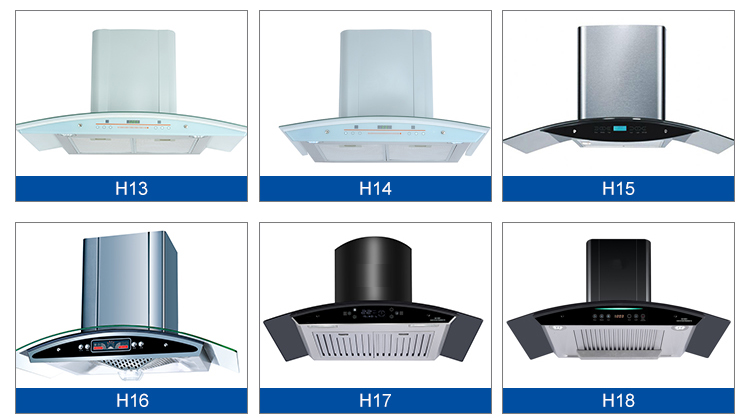 Electric Arc Glass Chimney Hood Stainless Steel Housing App Controlled Kitchen Range Hood
