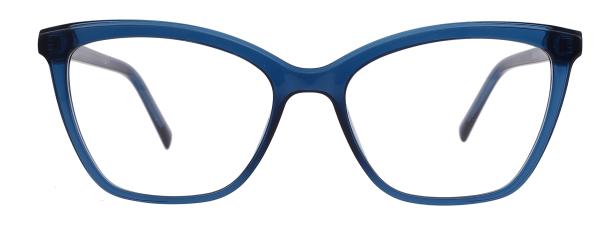 Skin Friendly Acetate Frame Glasses Blue , Classic Cat Eye Glasses With Clear