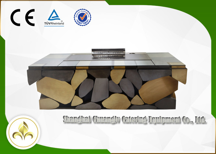 Gold Miner Teppanyaki Hibachi Grill Table , Gas Teppanyaki Grill Equipment