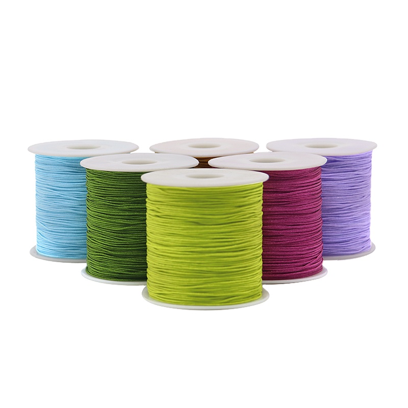 Singal Color Nylon Knot Braided String Bracelet Cord for Beading and Accessories