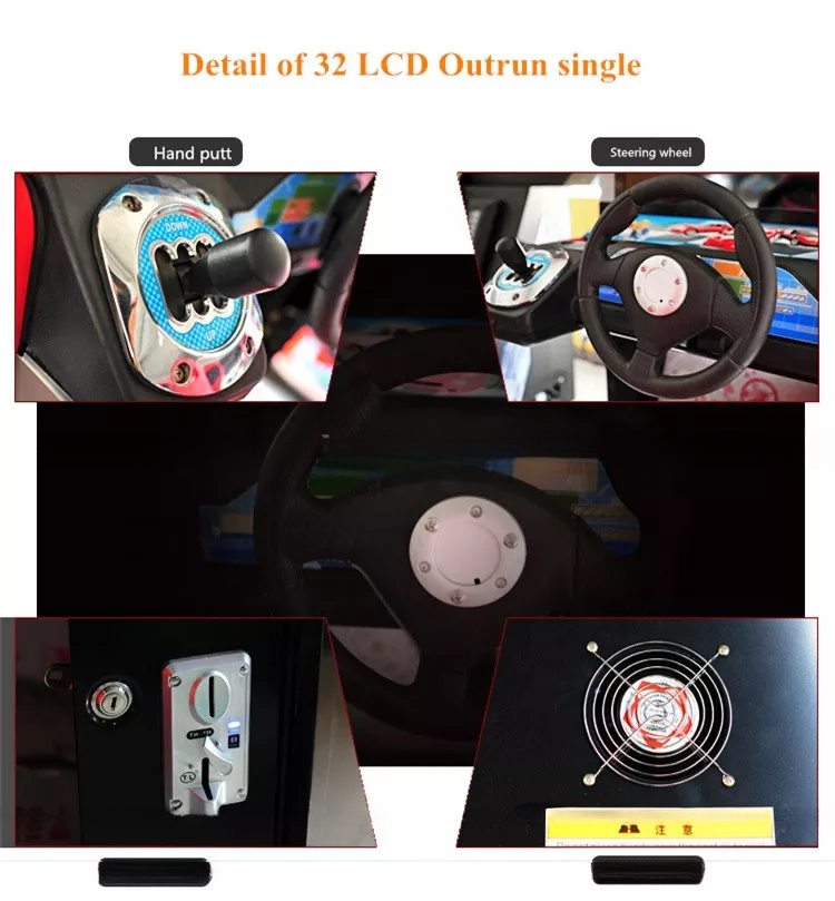 Reliable 32LCD Video Arcade Race Car Machine Simulator For Game Zone