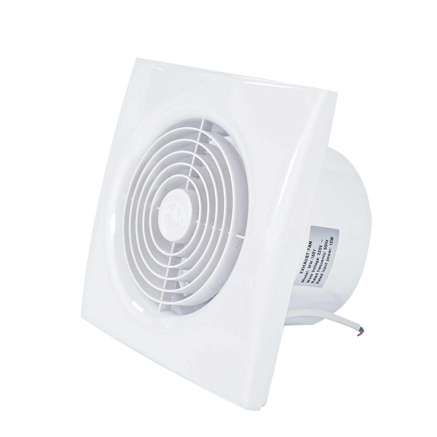 240V Voltage ABS Plastic Mix Flow Duct Fan for Customization in White for 4 Inch