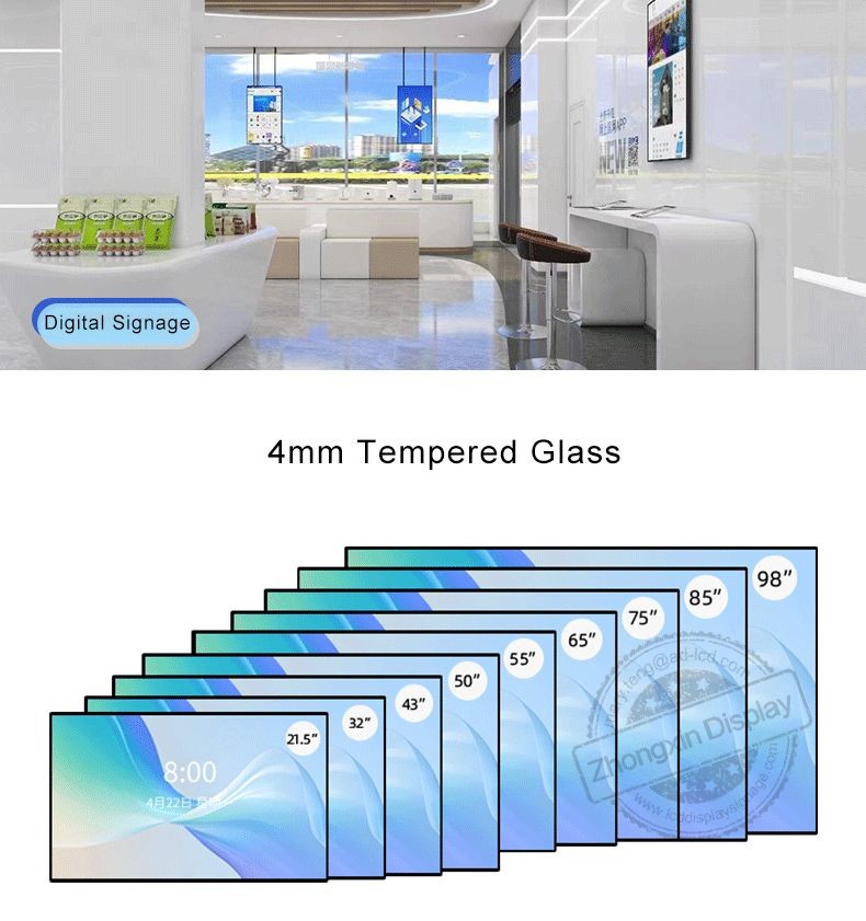 Commercial LCD Menu Monitor Display Samsung TV BOE 32 Inch LCD Video Wall Mount Led Lcd Menu Screen For Restaurant Menu
