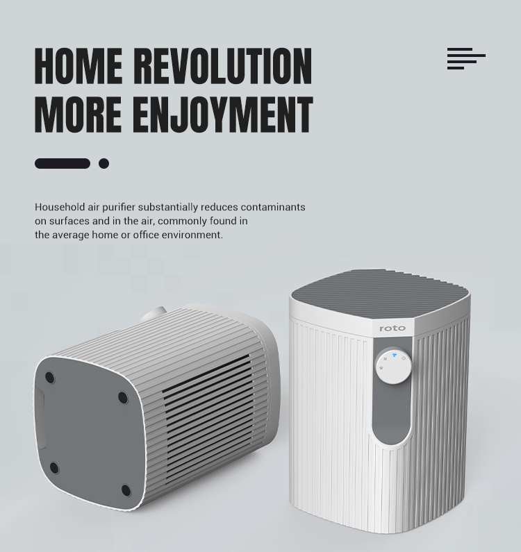 Desktop UV HEPA Air Purifier Household Anion PM2.5 Air Cleaner