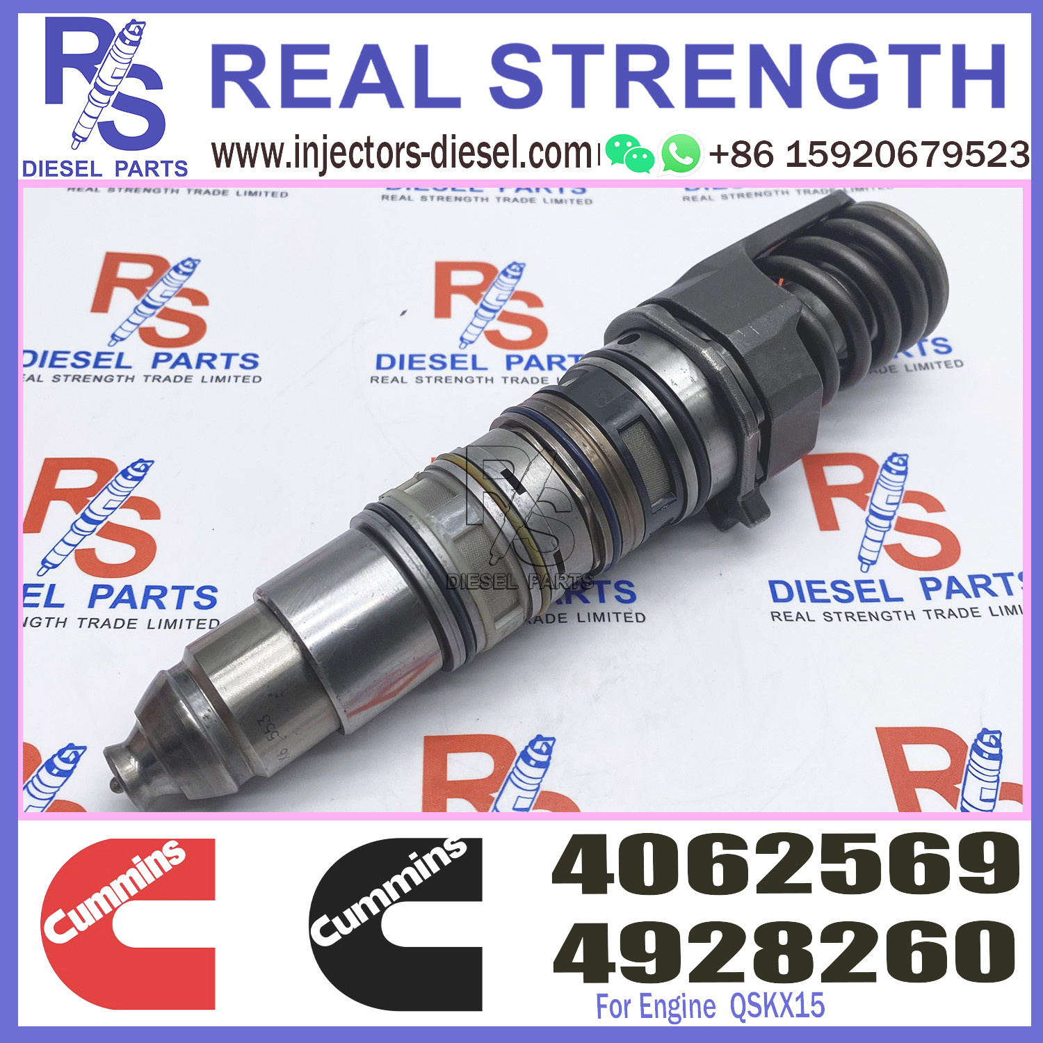 QSX15 ISX15 X15 Common Rail Diesel Fuel Injector Construction 4062569