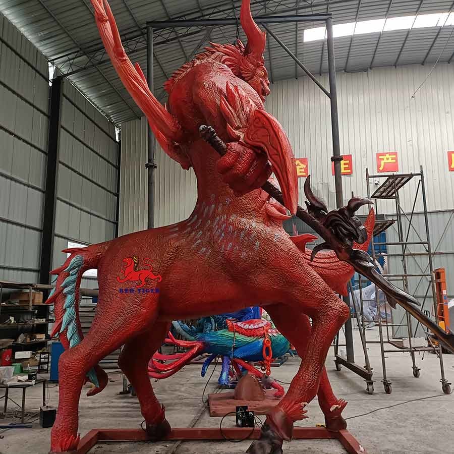 Large Realistic Animatronic Animals Ancient Chinese Mythical Creatures Chi You