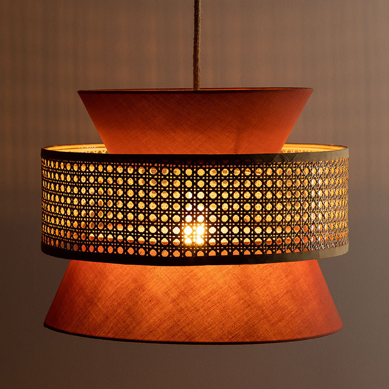 New Handmade Orange Bamboo Fabric Colorful Luxury Simple Japanese lamp(WH-WP-58）