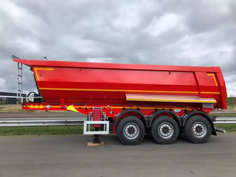 CIMC modern design customized colors 3 axle 12 wheels stainless steel mechanical or air suspension tipper trailer dump truck