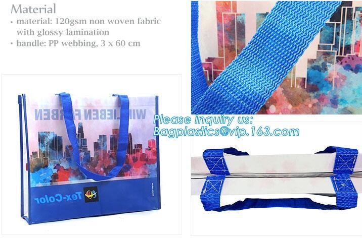 Wholesale factory custom fashion laminated non woven bag, Shopping printing fabric insulated foldable bag, custom pp non