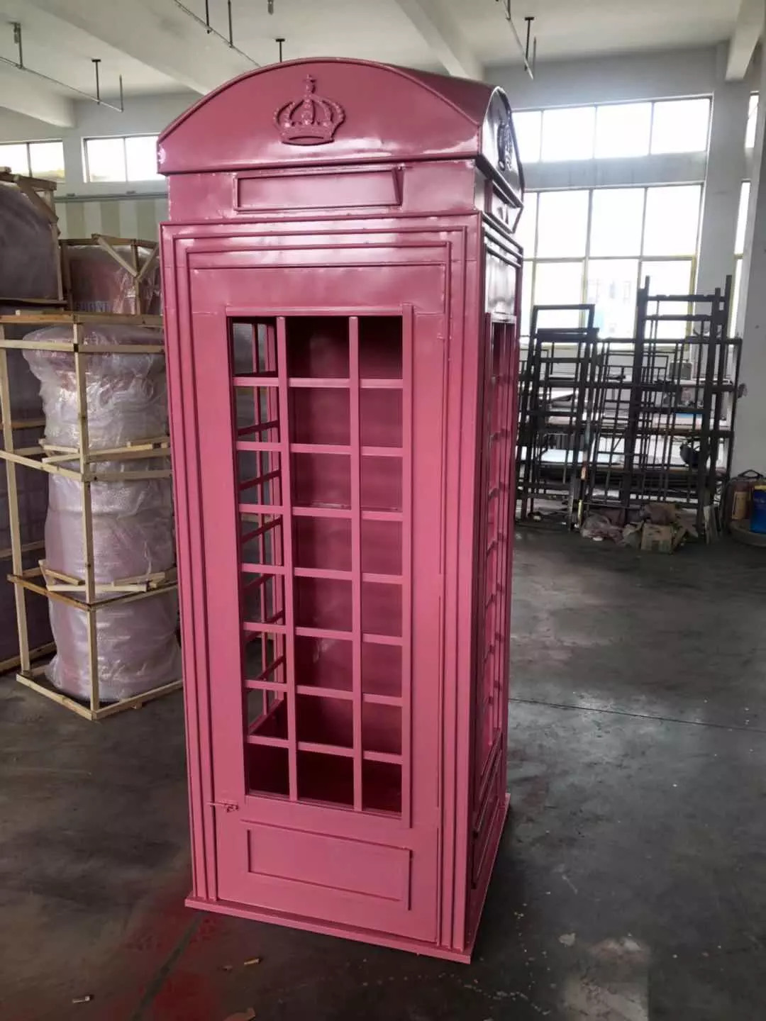 Powder Coating 240cm Plated Public Antique Phone Booths