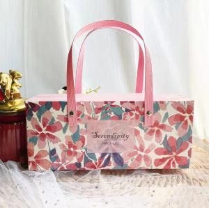  Ribbon Bow Floral Kraft Paper Shopping Bag Clothes Footwear Packaging Box Manufactures