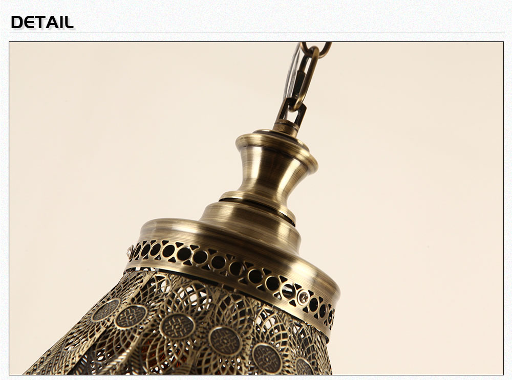 Metal Hollow Hanging Light Morocco Exotic Pendant Light for Turkish Southeast Asia Cloth Shop Light(WH-DC-20)
