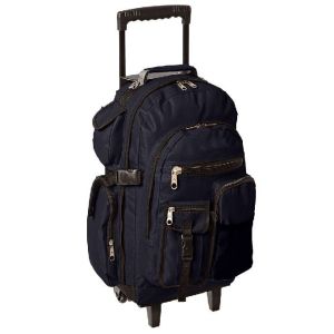 High Standard Design Black Polyester Backpack / Travel Trolley Backpacks