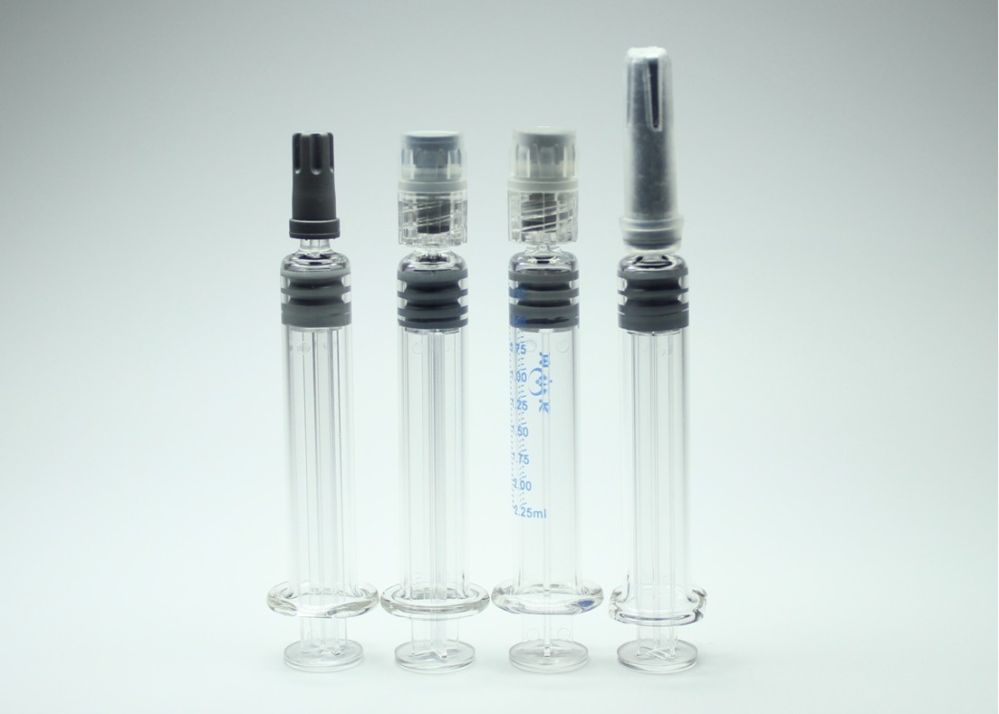 2.25ml Neutral Borosilicate Glass Syringe Luer Lock For Medical And Cosmetic
