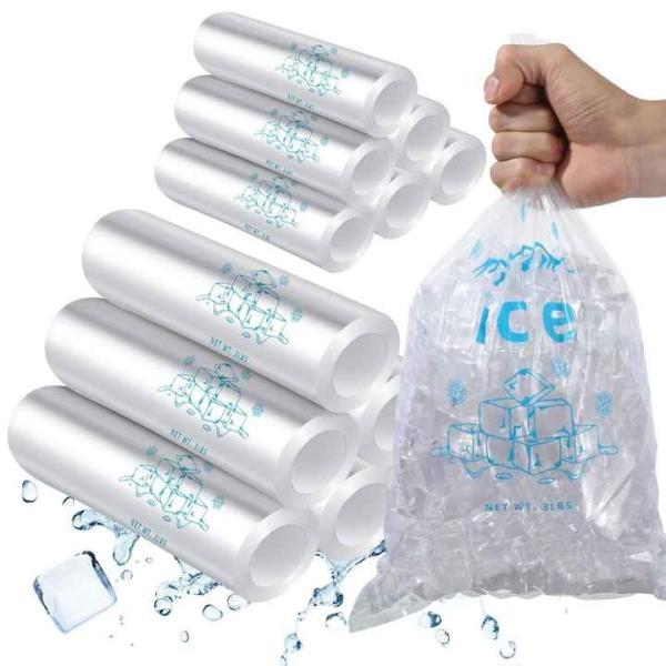 Quality 9 X 15.7 Inch 3 Lb Ice Cube Storage Bag Reusable Ice Package Bags Roll