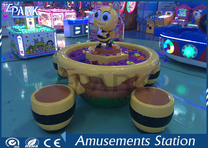 3 Seats Mini Carousel Kiddy Ride Machine , Merry Go Round Horse Riding For Kids