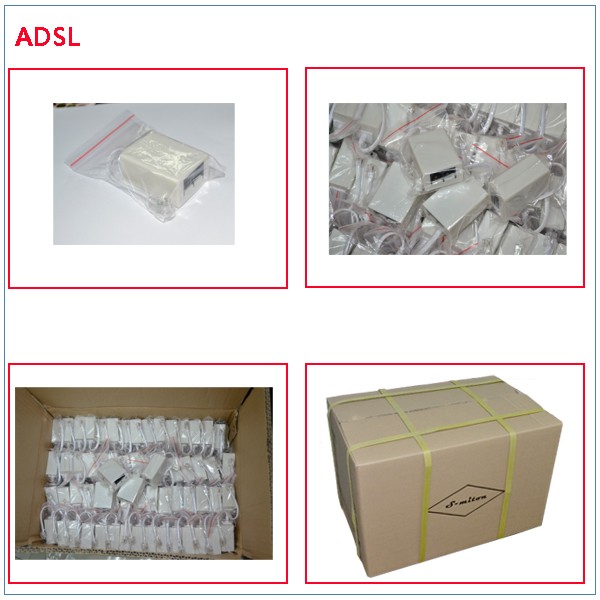 Telephone Splitter Adapter CE ROHS Certified for ADSL Connection using RJ11 6P2C Port