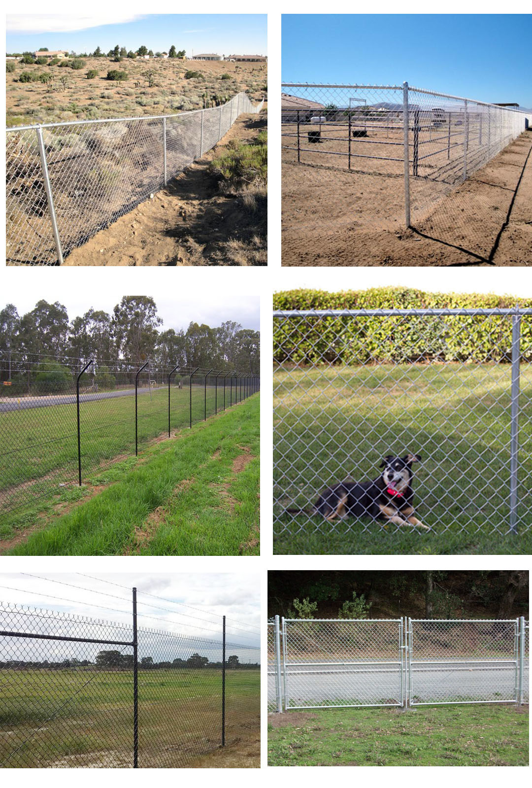 2.4M height x 10M Length Gal Chain Link/cyclone fence/hurricane fence