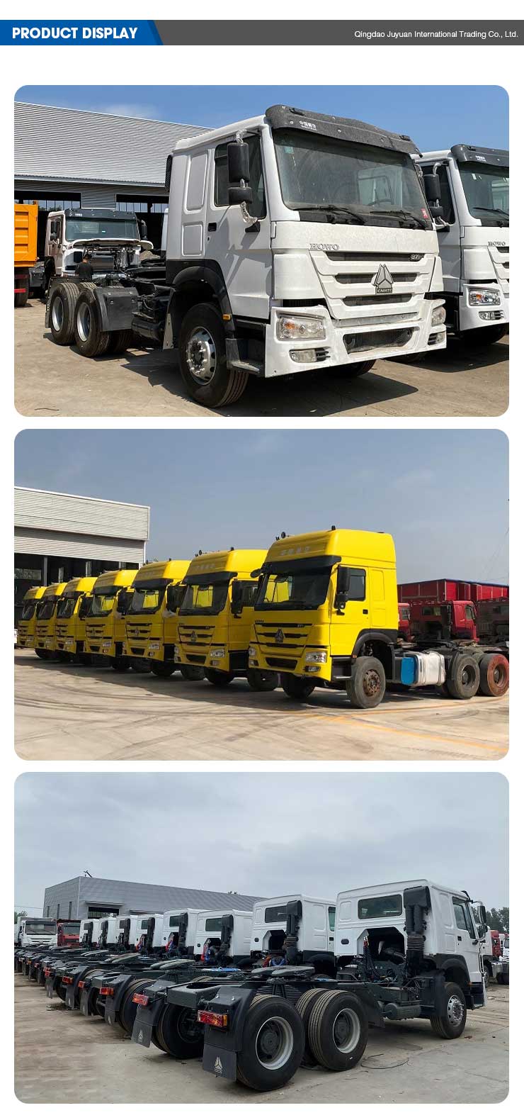 Directly Sell Second Hand Sinotruk Howo Tractor Trucks with Touch Screen and ESC System