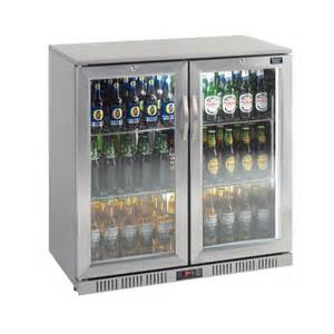 330L outdoor Stainless Steel Back Bar Cooler 2 swing glass doors (Sliding doors available too)