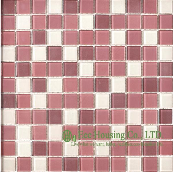 Anti-dust 300mm*300mm Glass Crystal Mosaic Tile for Kitchen/Bathroom wall,Fade
