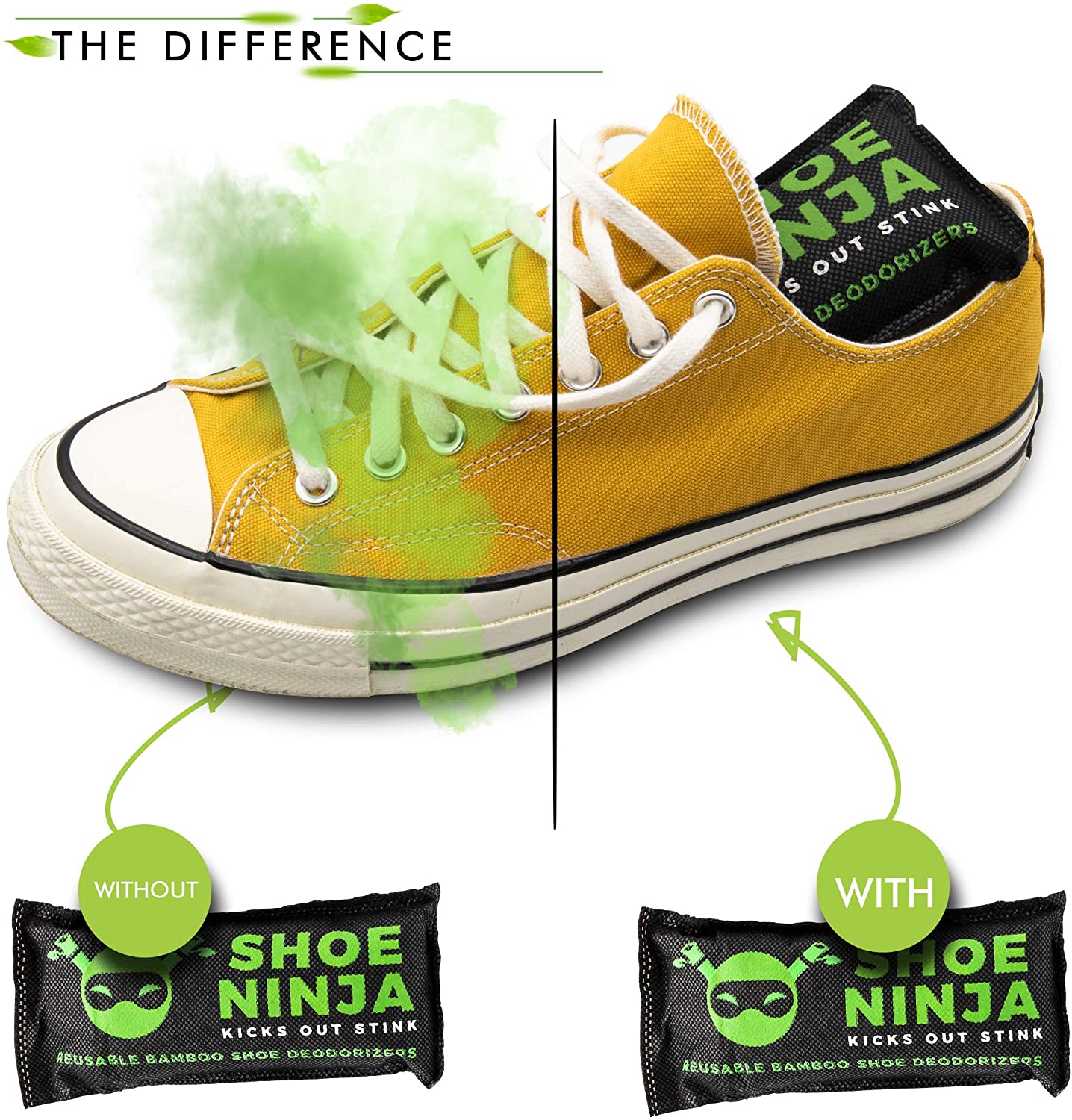 Activated Bamboo Charcoal Shoe Deodorizer Bags Natural and Sustainable Odor Eliminator