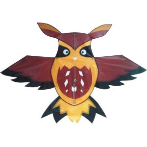 Single Line Owl Kite For Kids Playing Fiberglass Frame Type 2-5bft Swing Range