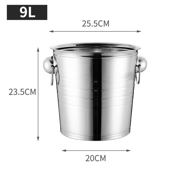 3L Stainless Steel Wine Containers Party Metal Champagne Bucket