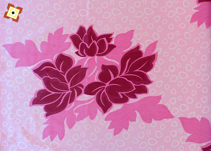 Pink Mattress Quilted Fabric 100% Polyester Warp Knitted Printed 250cm Width