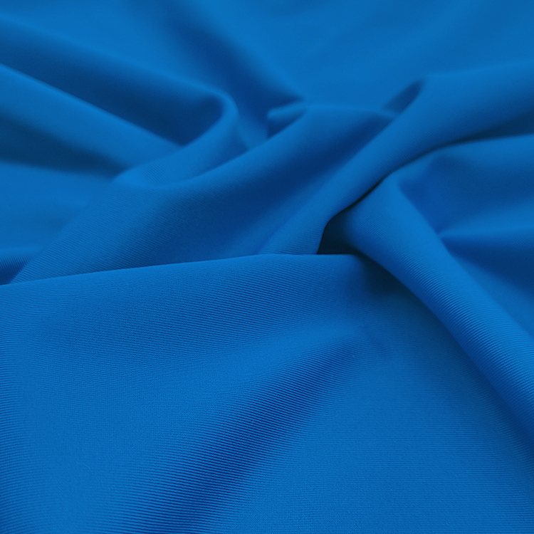 Custom Design Solid Knitted Fabric Micro Polyester Spandex Material Swimwear Fabric for Sale