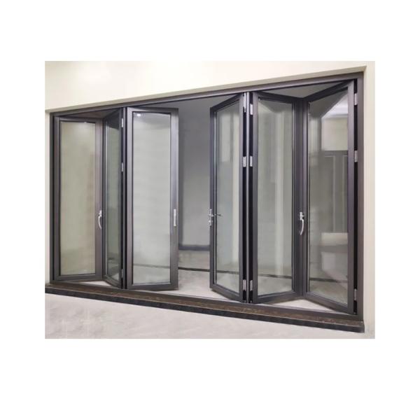 Modern Design Aluminum Alloy Frame Thermal Break Low-E Glass Bifold Door at