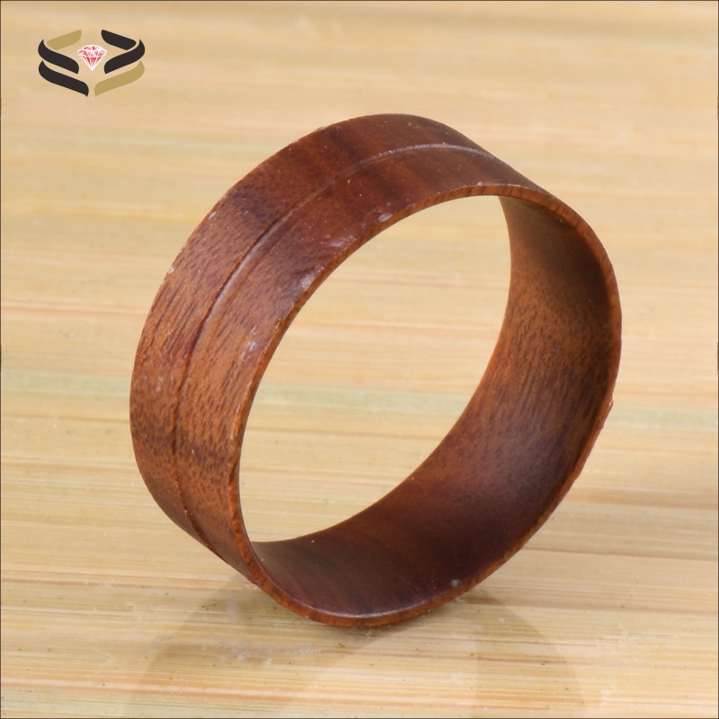Iron Wood Golden Sandalwood Chicken Wing Koa Wood Ring Core 8mm For Inlay
