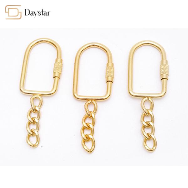 Diy Keychain Crafts / Jewelry Making Metal Locking Carabiner Keychain With Jump