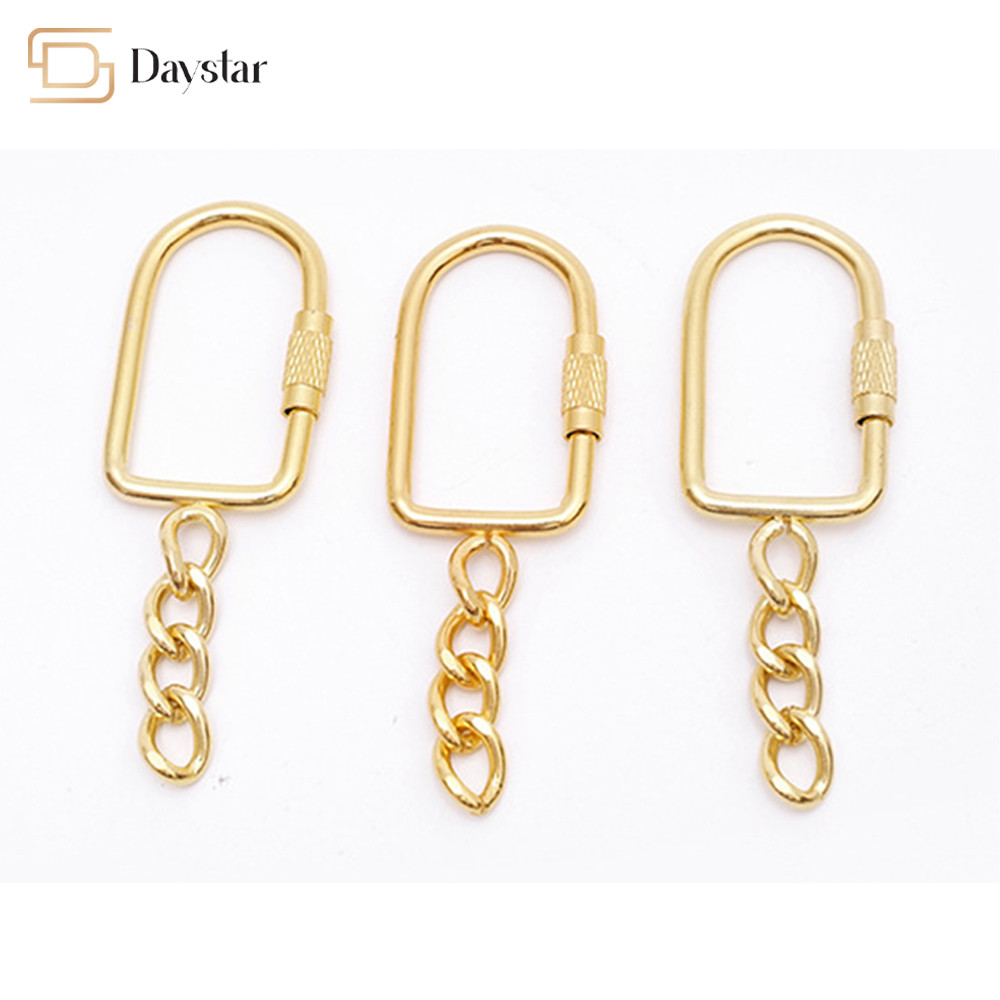 Diy Keychain Crafts / Jewelry Making Metal Locking Carabiner Keychain With Jump Rings
