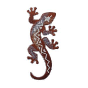 Merrowed Border Lizard Gecko Patch Eco Friendly Iron On Frog Patches