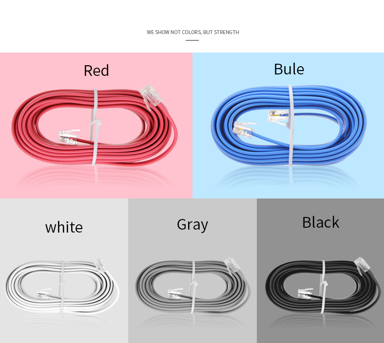 1.5M 5ft 4P4C RJ11 Telephone Receiver Cord Long Curly Phone Cord