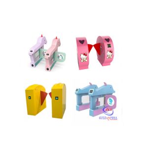 RFID Barcode Facial Recognition Flap Barrier Gate Pedestrian Access Control
