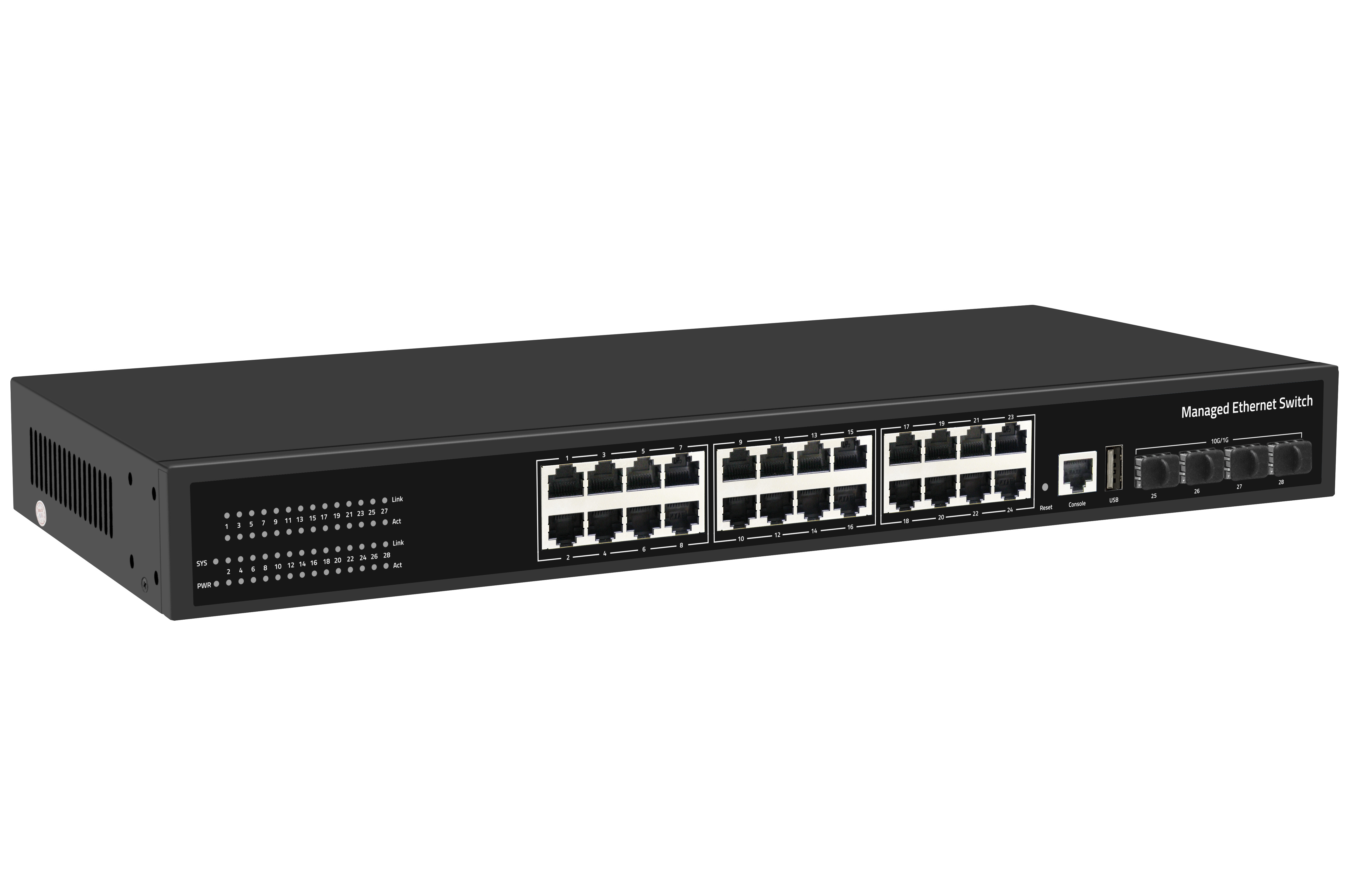 50/60Hz Managed Network Switch , Anti Interference Industrial Switch Hub