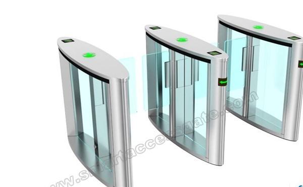 Multi-Channel 304 Stainless Steel Slim Swing Gates Electronic Turnstile Speed