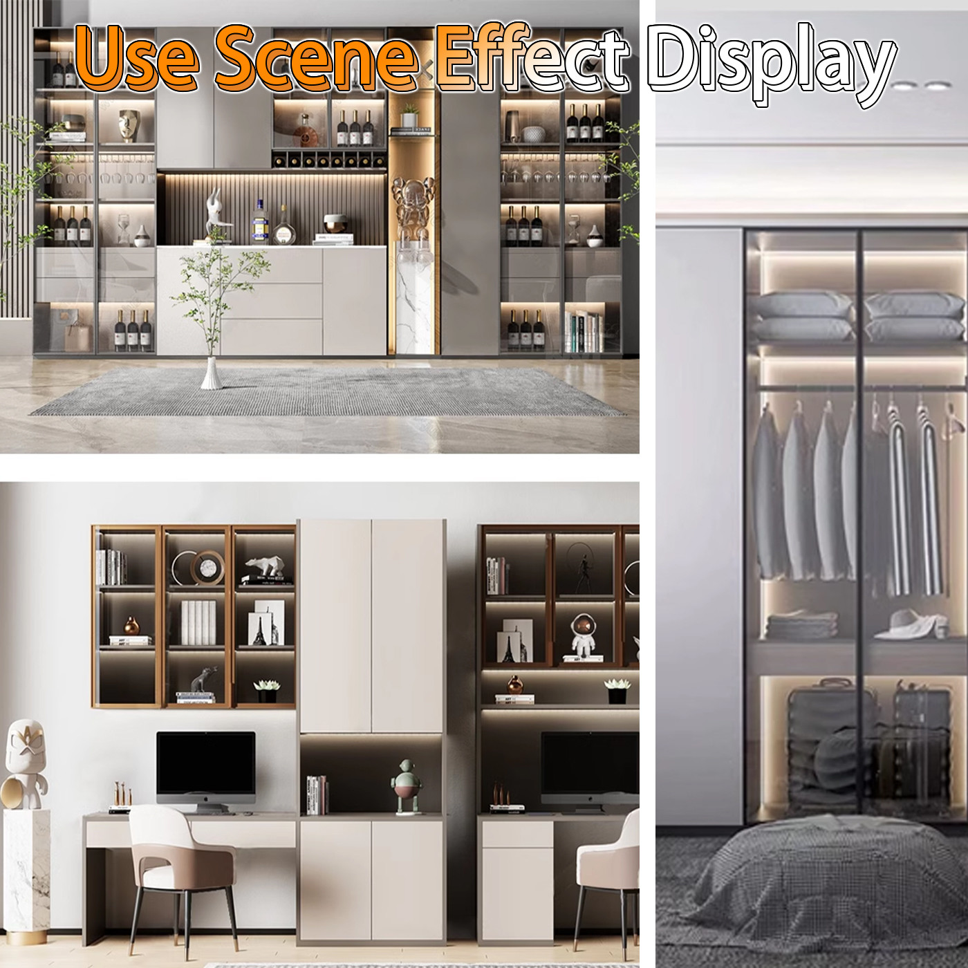 Welding-Free Cabinet Light Strip Embedded Layer Light Clothing And Shoes Wine Cabinet Induction Linear Light Strip