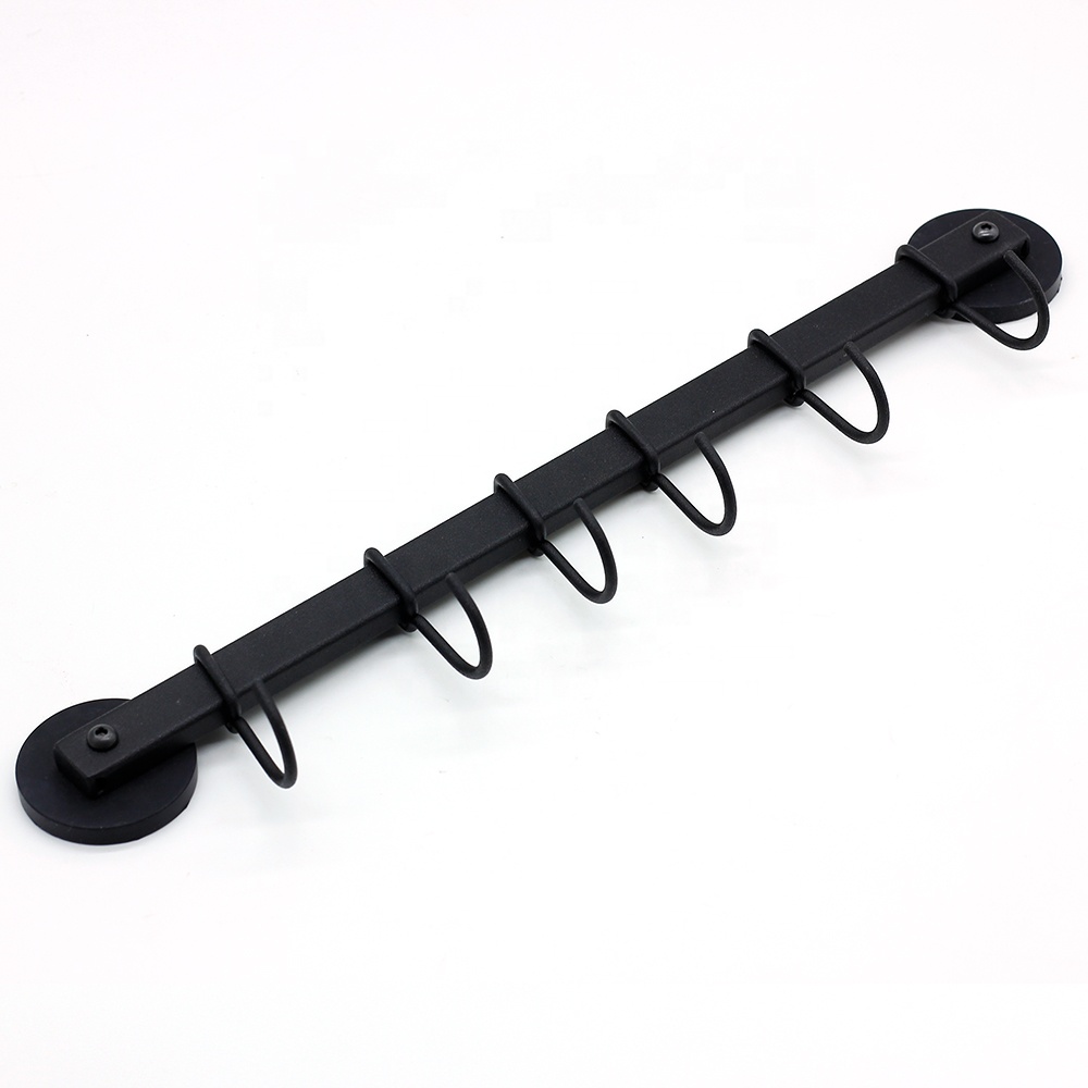 Grill Outdoor Household Fridge Magnetic BBQ Tool Rack with Neodymium Magnet 6 Hooks and Steel Material