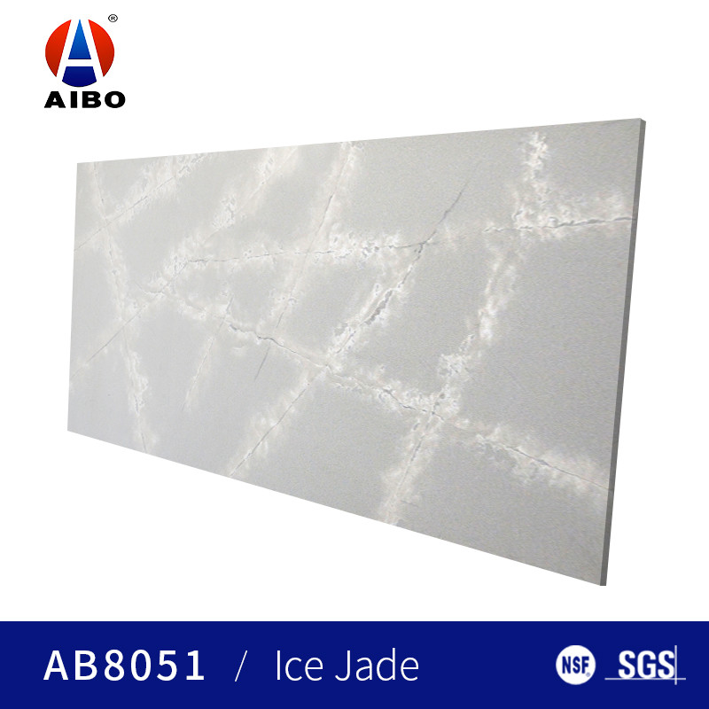 Ice Crack Artifical Quartz Stone Solid Surface 20mm Thickness countertops