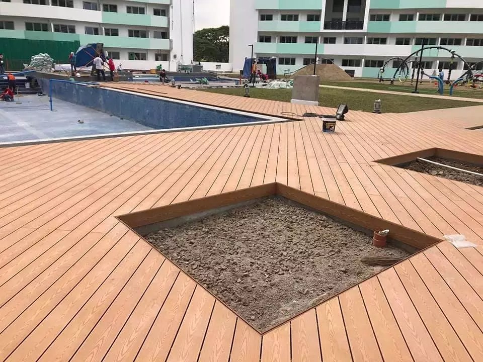 Wood Plastic Composite Wood Exterior Wall Panel WPC Wall Cladding PE Co Extrusion