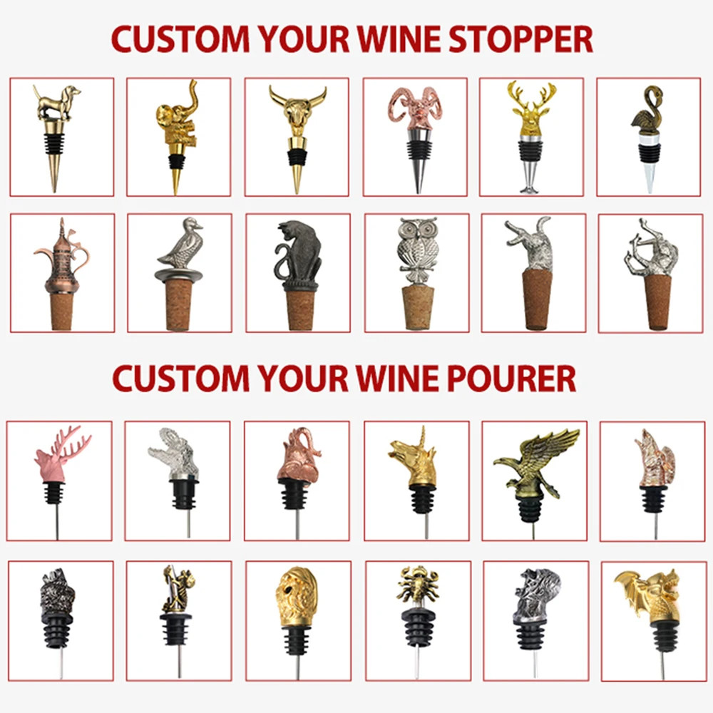 Cat Animal Head Red Wine Champagne Bottle Stopper Keeping Creative Wine Stopper